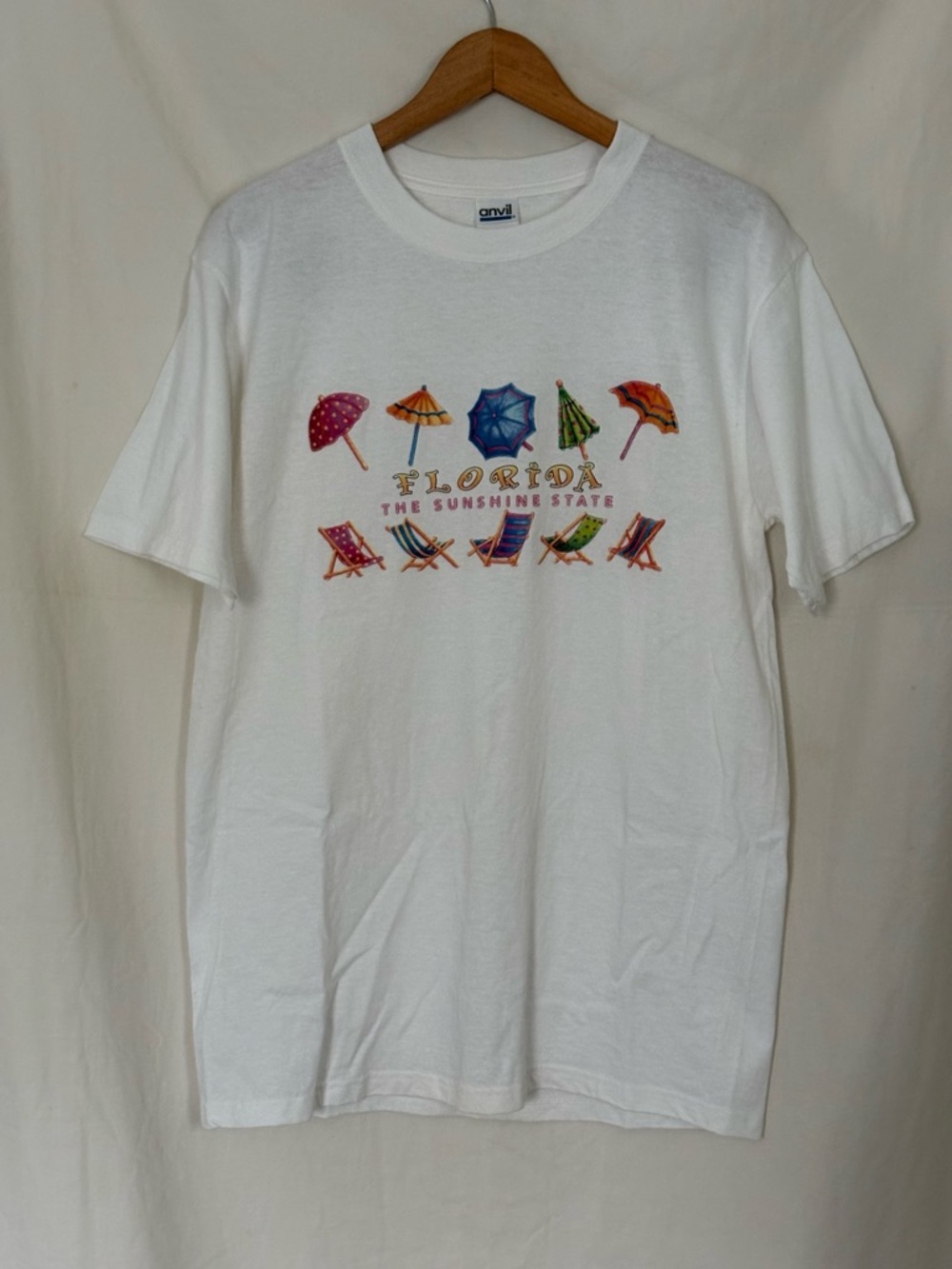 Vintage Florida The Sunshine State T-Shirt Adult Medium White